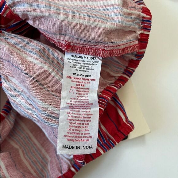 Damson Madder NWT Striped Linen Cotton Set 16 - Picture 13 of 15